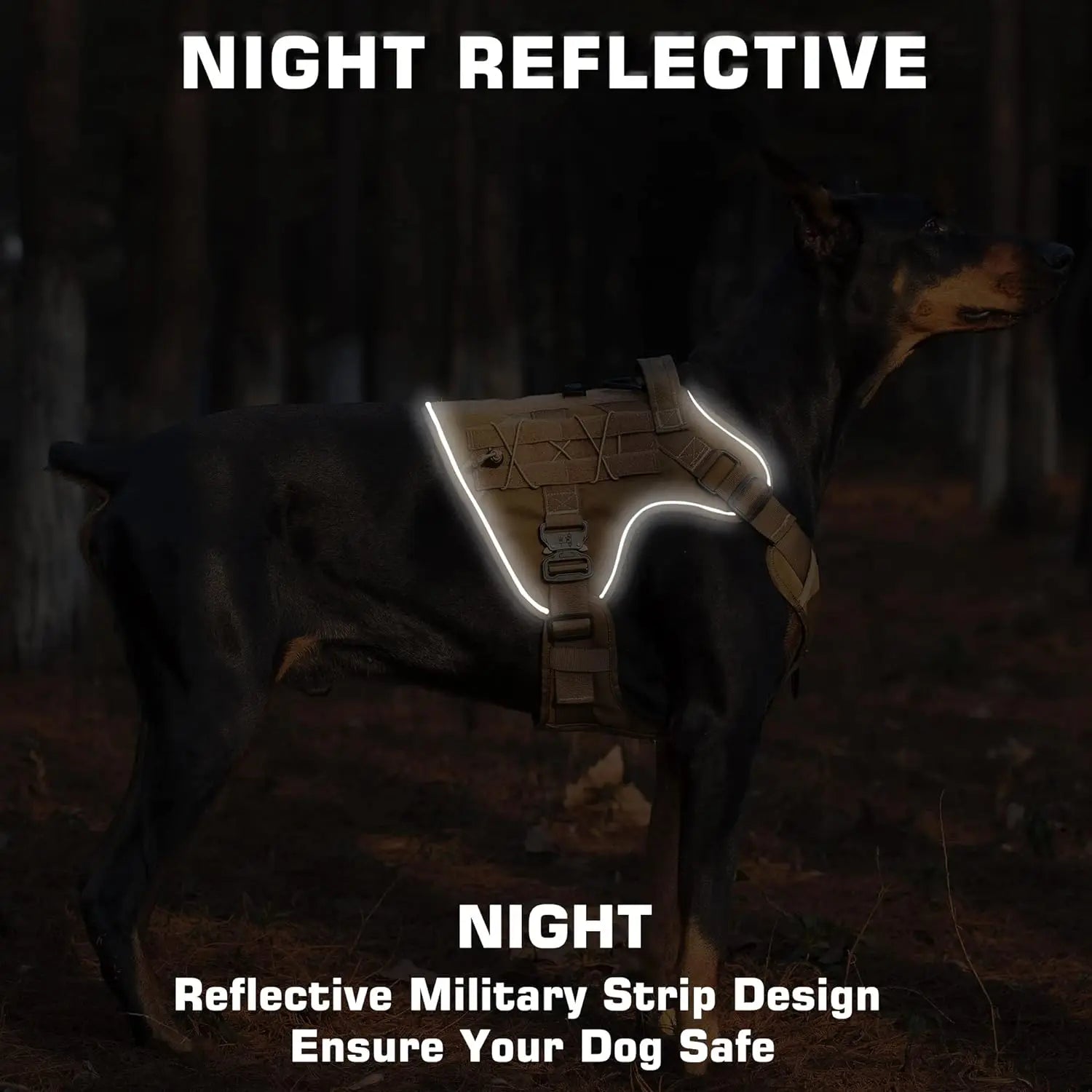 Harnais pour chien, robuste et réfléchissant