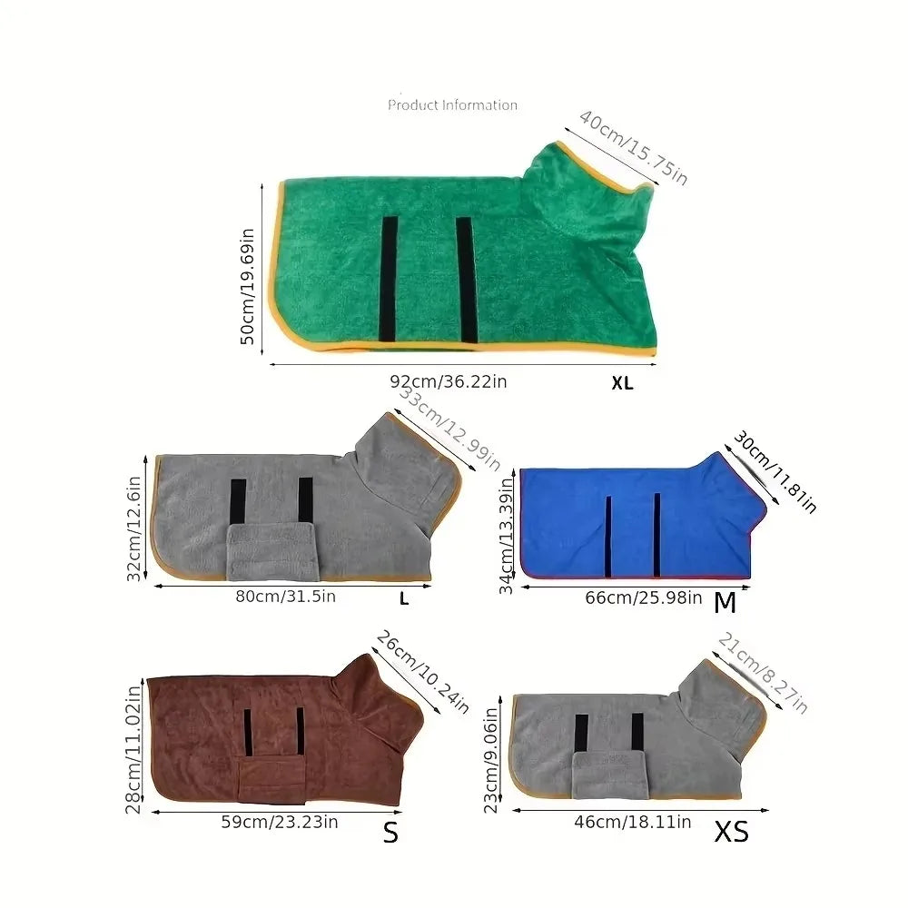 Peignoir de bain pour chien